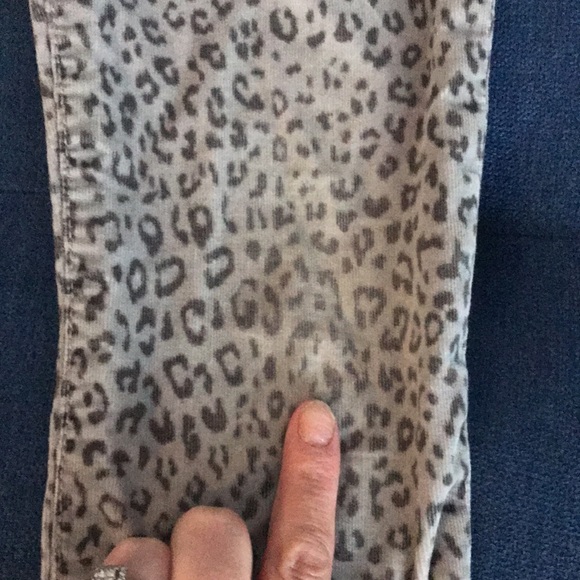Gap Girls Grey Leopard Print Corduroy Pants - Picture 4 of 8